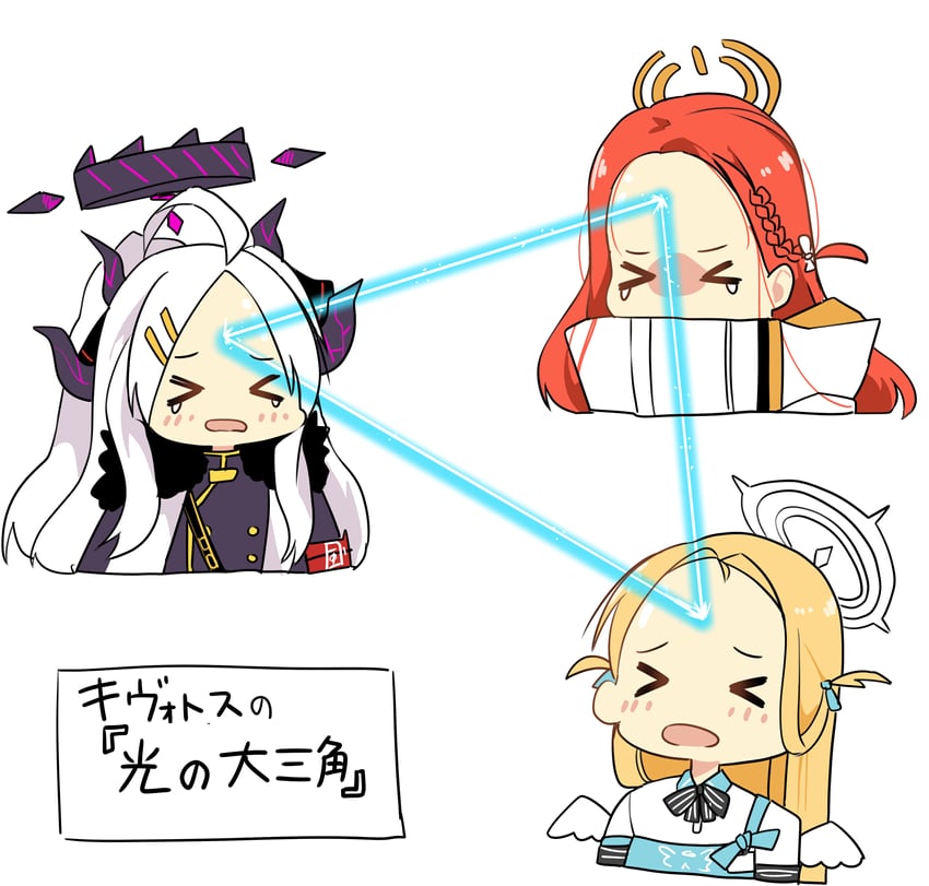 hina, yuzu, and sora (blue archive) drawn by fatcat_booster