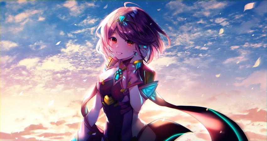 pyra (xenoblade chronicles and 1 more) drawn by asada_sadao