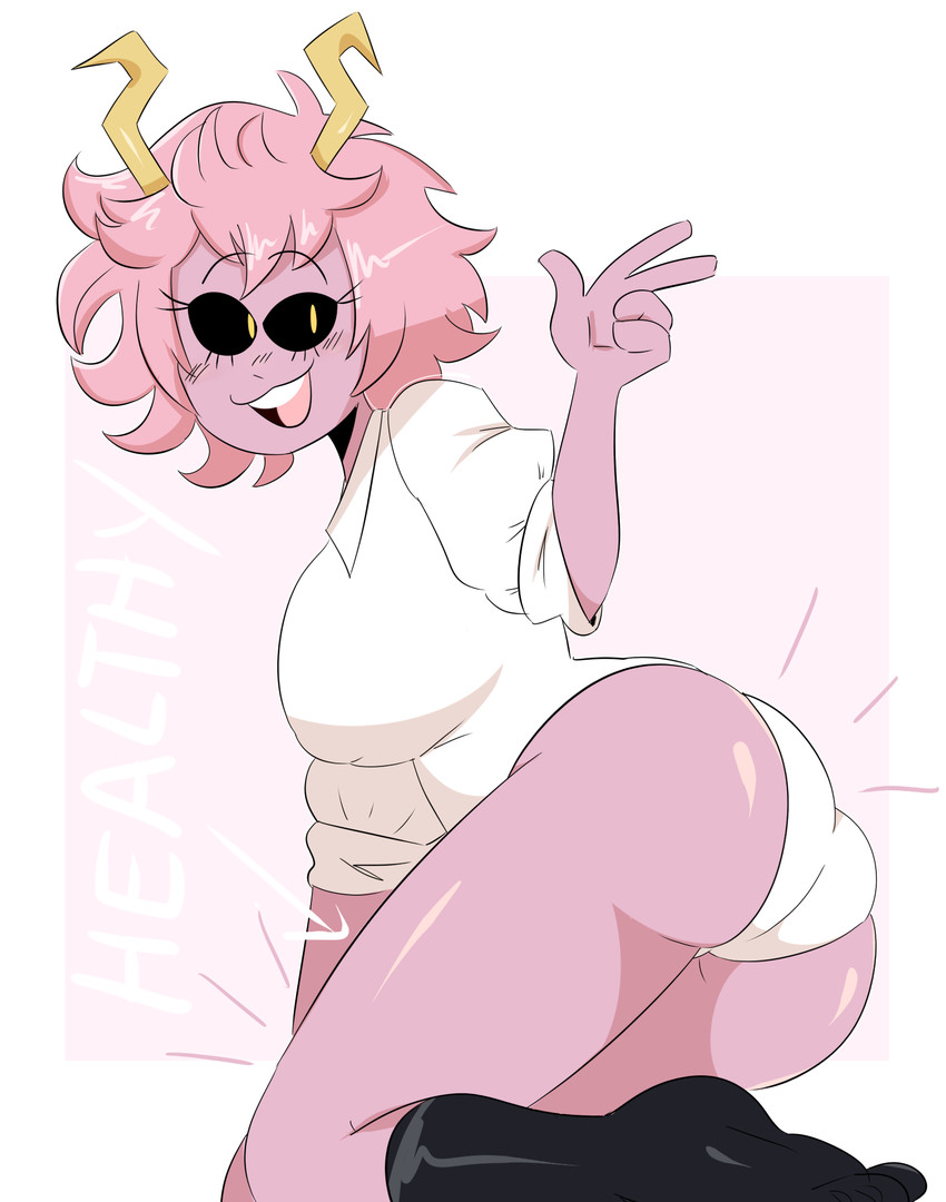 ashido mina (boku no hero academia) drawn by jinu_(jinusenpai)