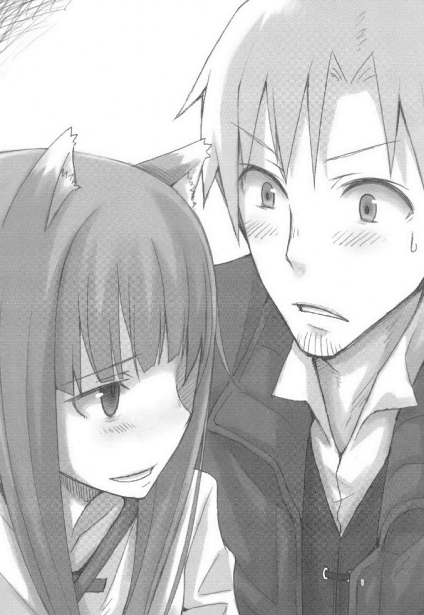holo and craft lawrence (spice and wolf) drawn by ayakura_juu