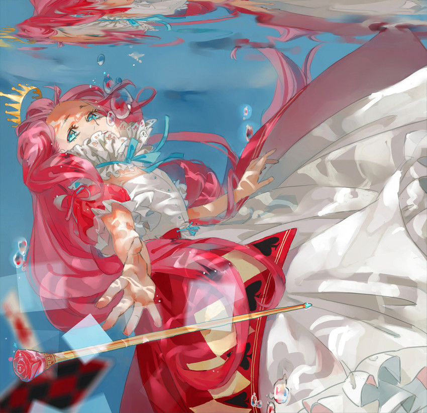 megurine luka and queen of hearts (vocaloid and 1 more) drawn by xiayu93