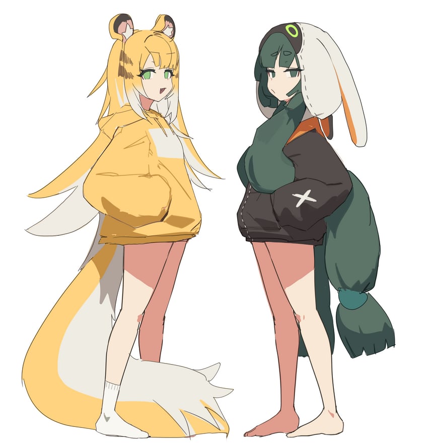 qingyi and ju fufu (zenless zone zero) drawn by gya_rb
