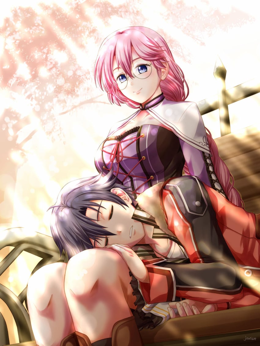 rean schwarzer and emma millstein (eiyuu densetsu and 2 more) drawn by xiacheng_tatsuya