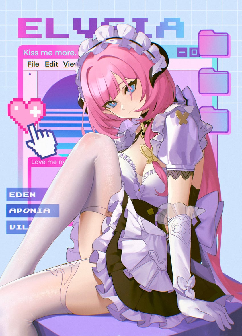 elysia (honkai and 1 more) drawn by tutou_jiang