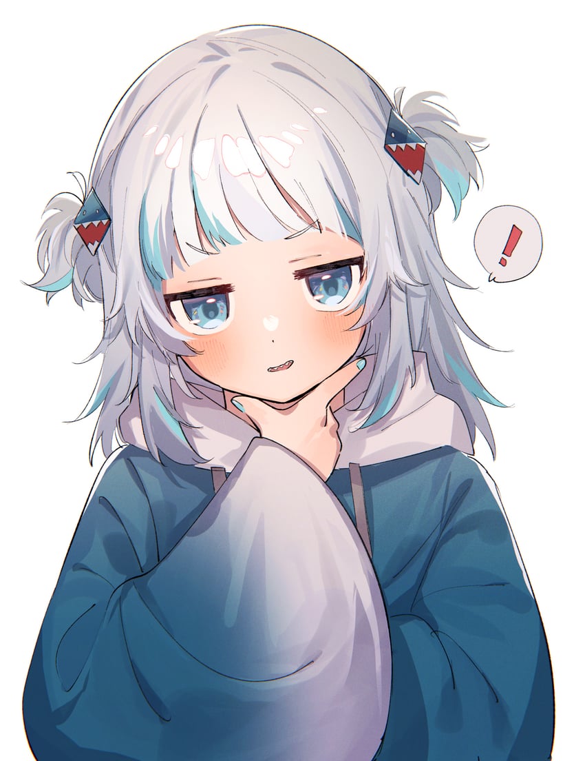 gawr gura (hololive and 1 more) drawn by 852_box