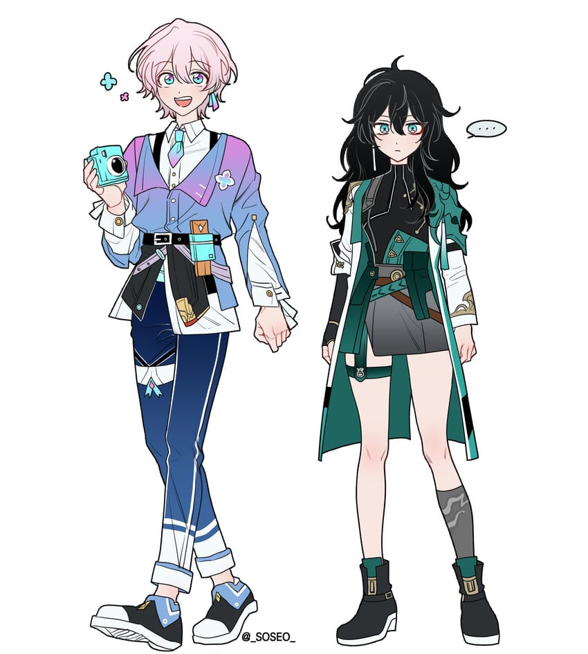 march 7th and dan heng (honkai and 1 more) drawn by pillosopi