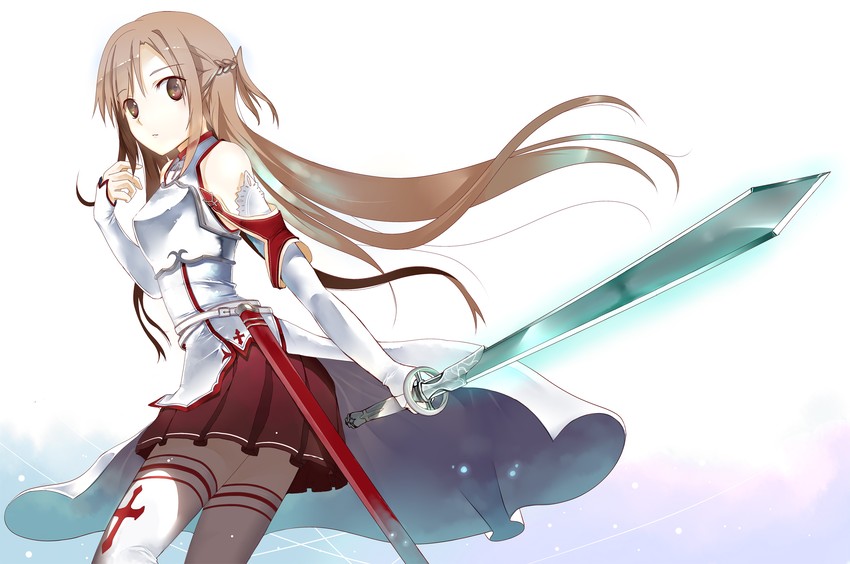 asuna (sword art online) drawn by komori_(pixiv_80390)