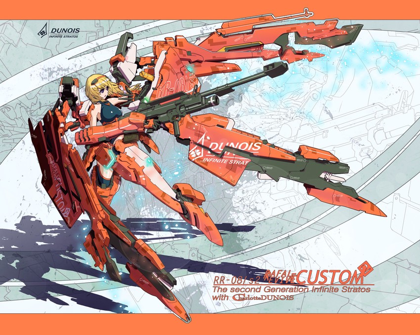 charlotte dunois and rafale revive custom ii (infinite stratos) drawn by nenchi