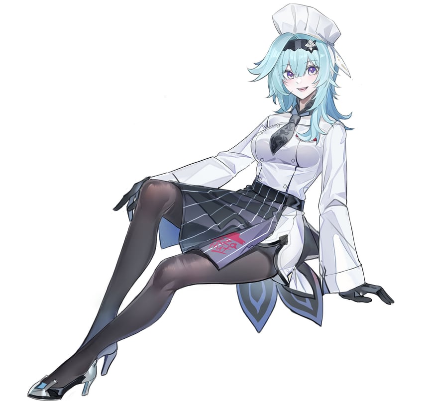 eula (genshin impact and 1 more) drawn by echj