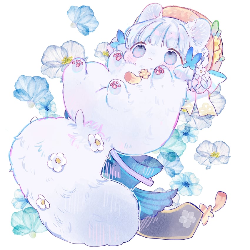 kamisato ayaka (genshin impact) drawn by nekoto_rina