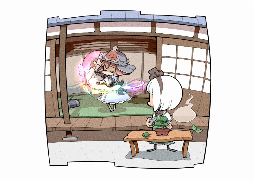 konpaku youmu and saigyouji yuyuko (touhou) drawn by hounori