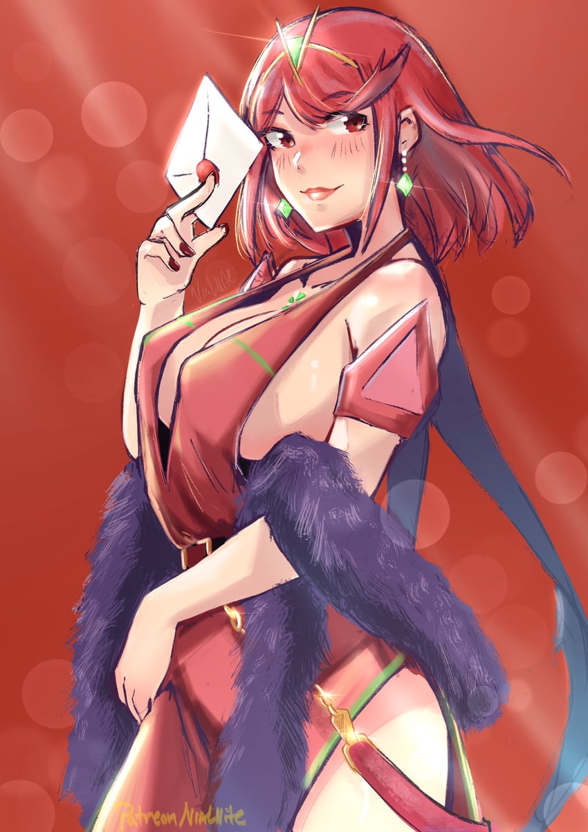 pyra (xenoblade chronicles and 2 more) drawn by vialnite