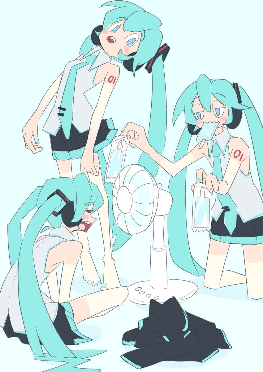 hatsune miku (vocaloid) drawn by kinosuke_(pattaba)