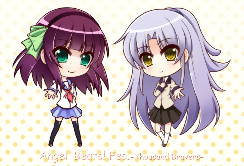 tachibana kanade and nakamura yuri (angel beats!) drawn by neon_(neonknight)