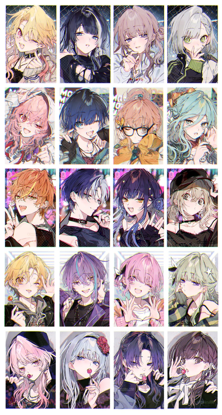 asahina mafuyu, shinonome ena, akiyama mizuki, yoisaki kanade, ootori emu, and 15 more (project sekai and 1 more) drawn by sapphire_(nine)