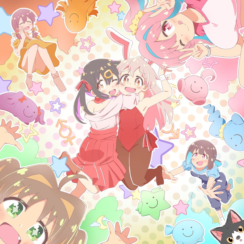 oyama mahiro, oyama mihari, hozuki momiji, oka asahi, murosaki miyo, and 1 more (onii-chan wa oshimai!) drawn by nanraka