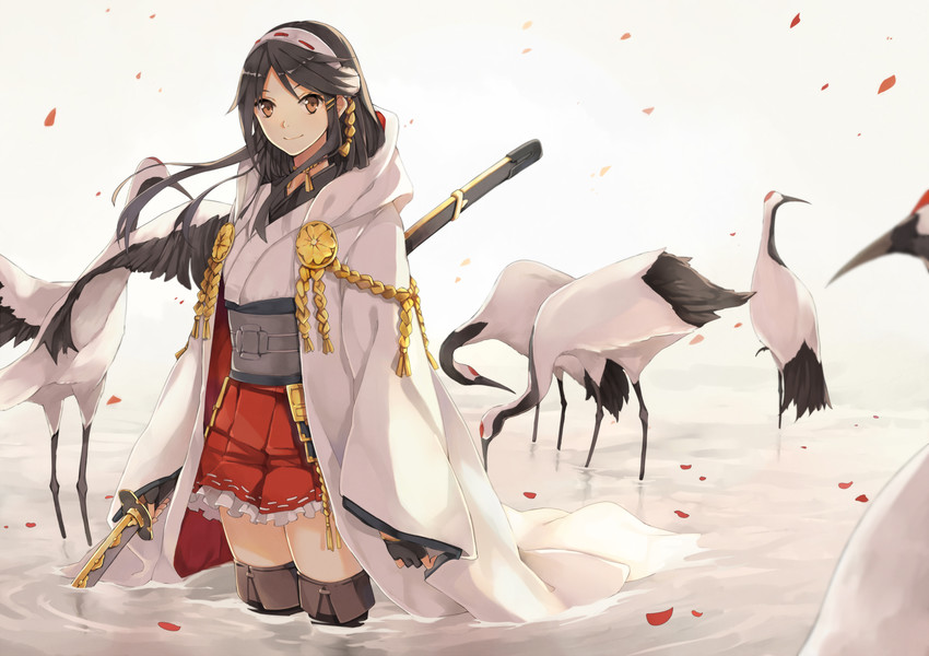 haruna and tsurumaru kuninaga (kantai collection and 1 more) drawn by hao_(patinnko)