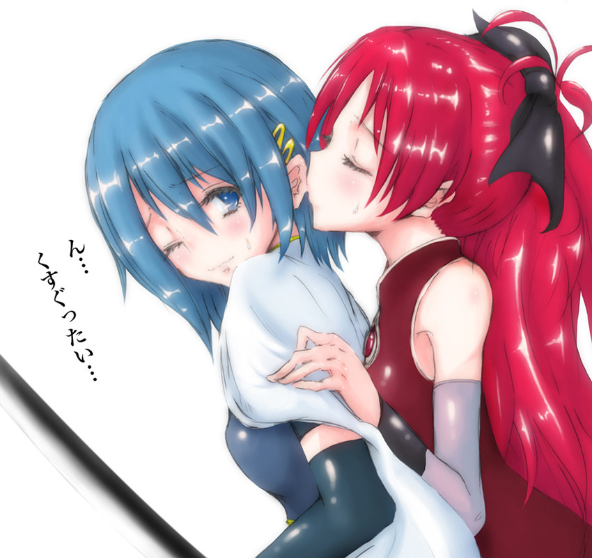 miki sayaka and sakura kyoko (mahou shoujo madoka magica) drawn by rocha_(aloha_ro_cha)
