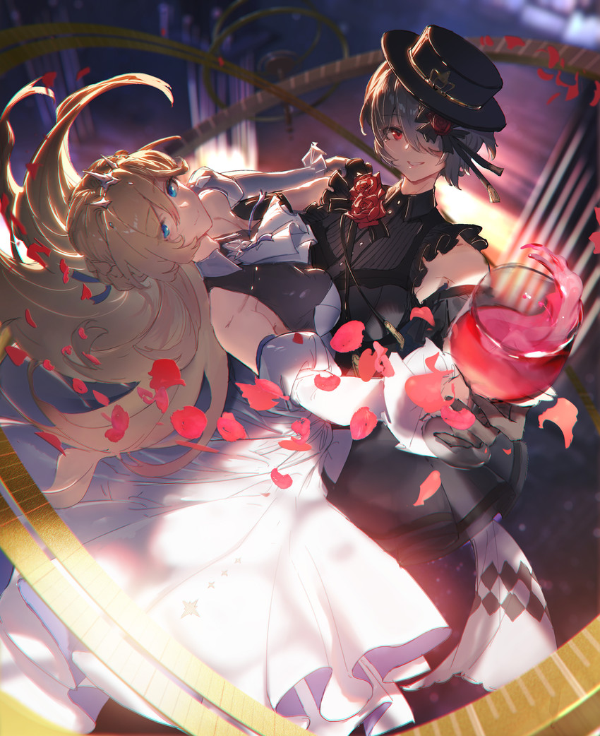 rita rossweisse and durandal (honkai and 1 more) drawn by ether.b