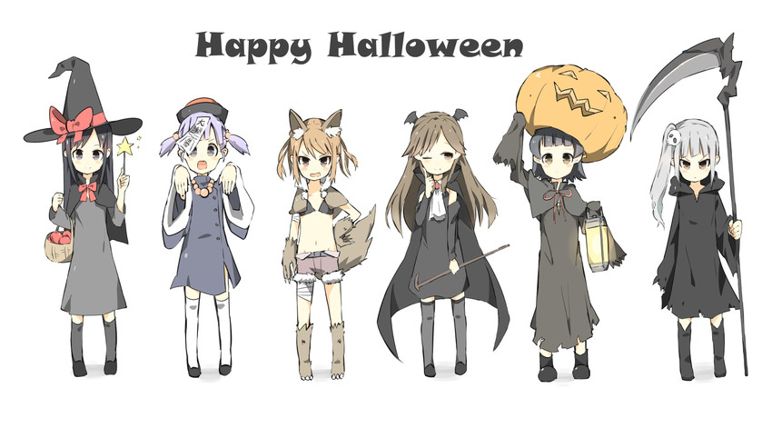 asashio, kasumi, michishio, arashio, ooshio, and 1 more (kantai collection) drawn by ooyama_imo