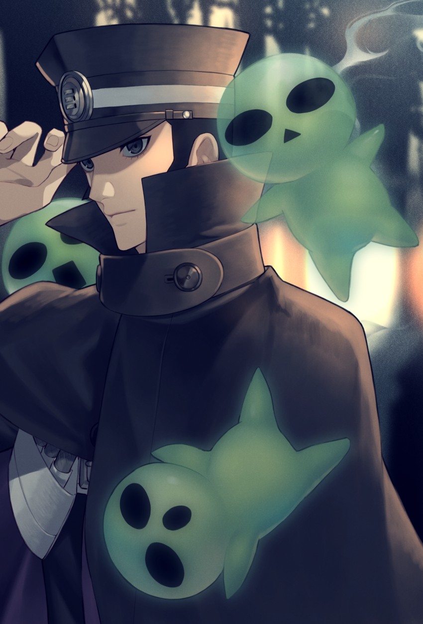 kuzunoha raidou and poltergeist (shin megami tensei and 2 more) drawn by morimiya_(kuroro)