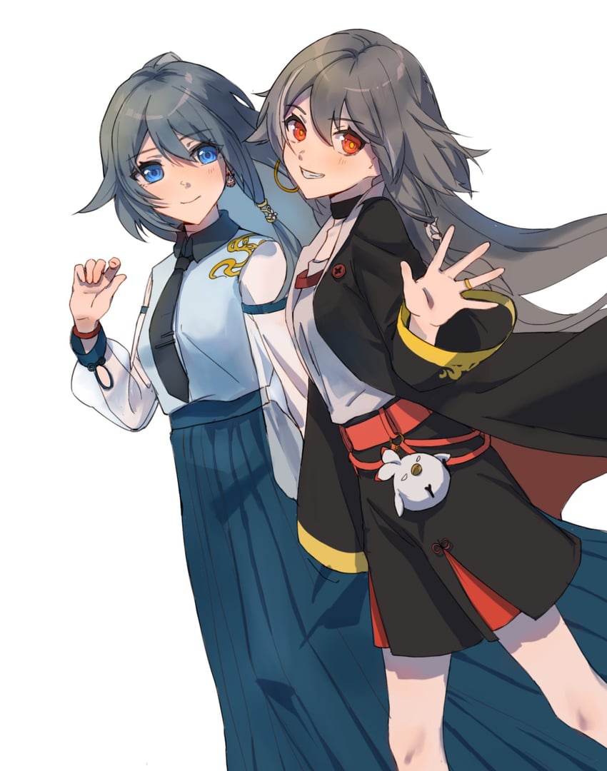 fu hua, herrscher of sentience, and jingwei (honkai and 1 more) drawn by kuliukunkunkunkunkunkunkun