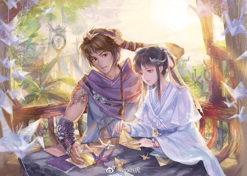 bai moqing and sang you (xianjian qixia zhuan and 1 more) drawn by yaodong_tianxia_huahua_kushou