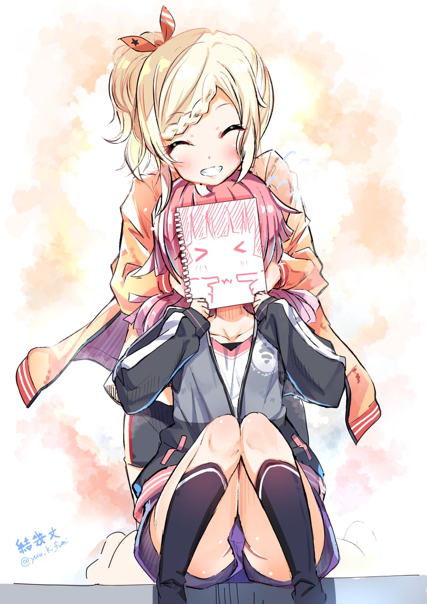 tennoji rina and miyashita ai (love live! and 1 more) drawn by yuuki_fumi_(kueg7288)