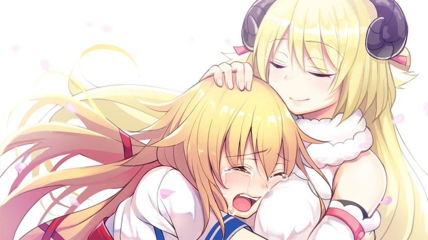 tsunomaki watame and akai haato (hololive) drawn by kira_dx_kira
