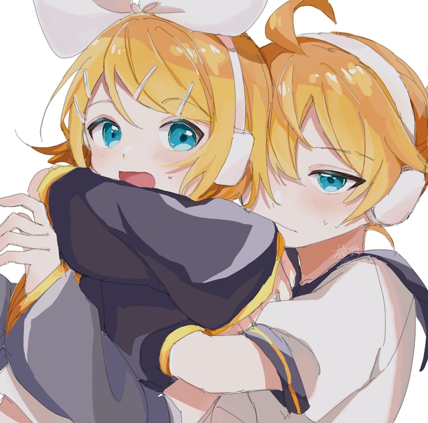 kagamine rin and kagamine len (vocaloid) drawn by tono_kabeuchi