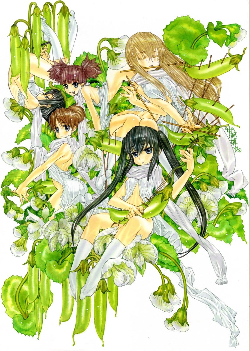 nakano azusa, hirasawa ui, suzuki jun, saitou sumire, and okuda nao (k-on! and 1 more) drawn by nakamura_hirofumi