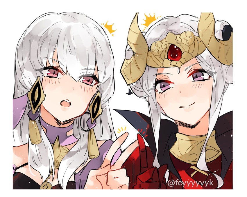 edelgard von hresvelg and lysithea von ordelia (fire emblem and 2 more) drawn by feyyyyyyk