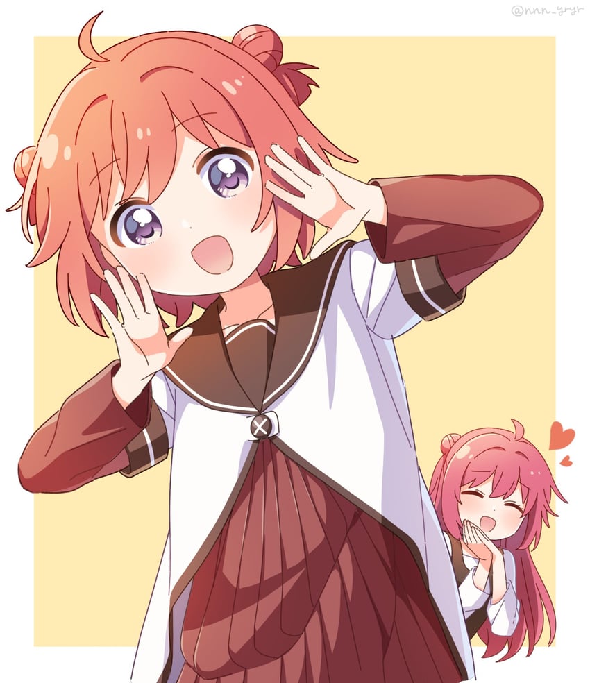 akaza akari and akaza akane (yuruyuri) drawn by nnn_yryr