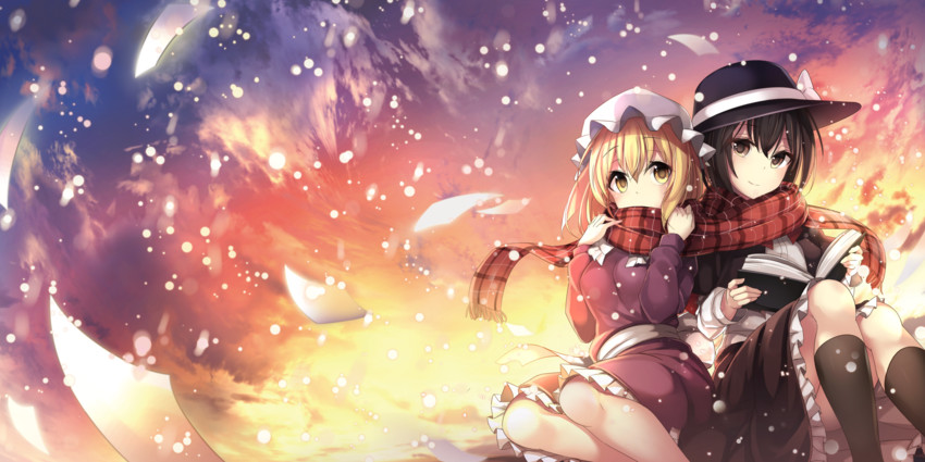 usami renko and maribel hearn (touhou and 1 more) drawn by janne_cherry