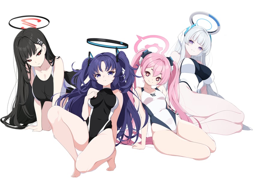 yuuka, rio, noa, and koyuki (blue archive) drawn by koflif