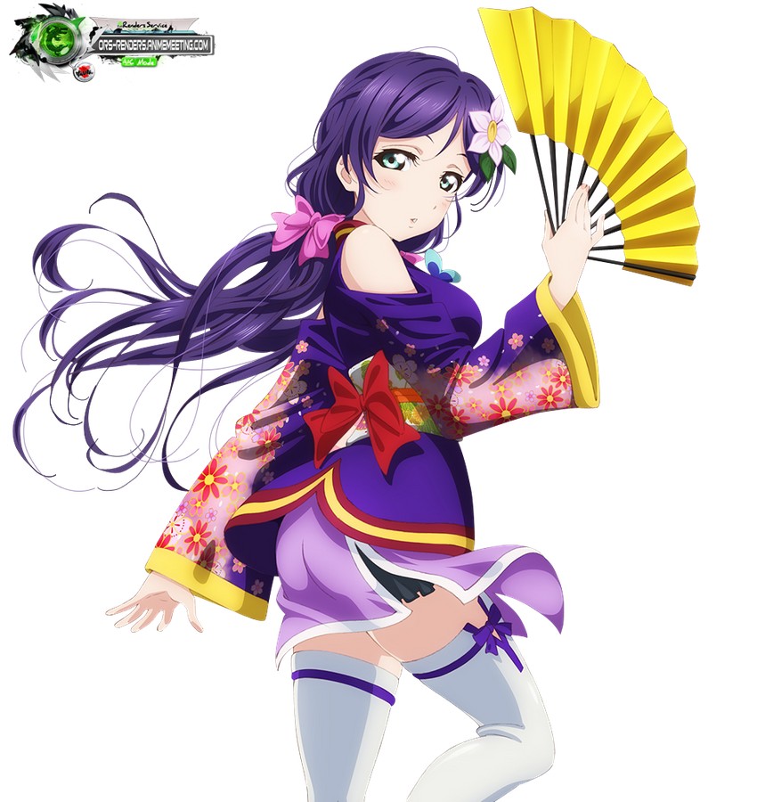tojo nozomi (love live! and 2 more) drawn by ors_anime_renders