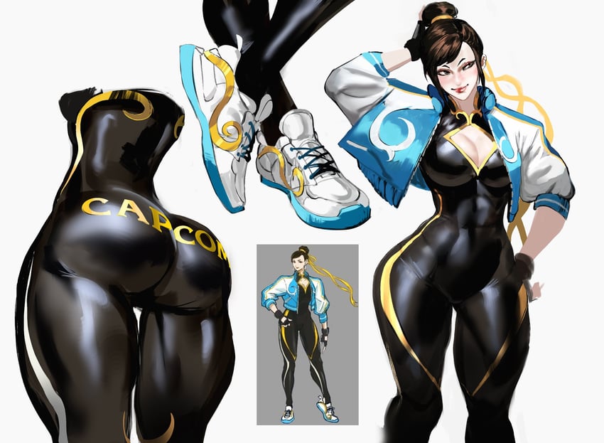 chun-li (street fighter and 2 more) drawn by mashingvaquita