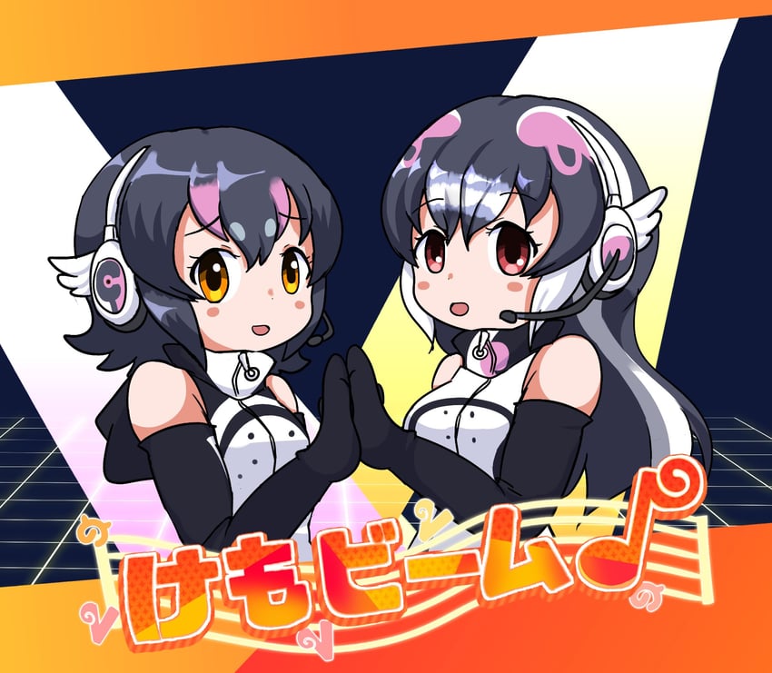humboldt penguin and african penguin (kemono friends and 1 more) drawn by futo_utsu