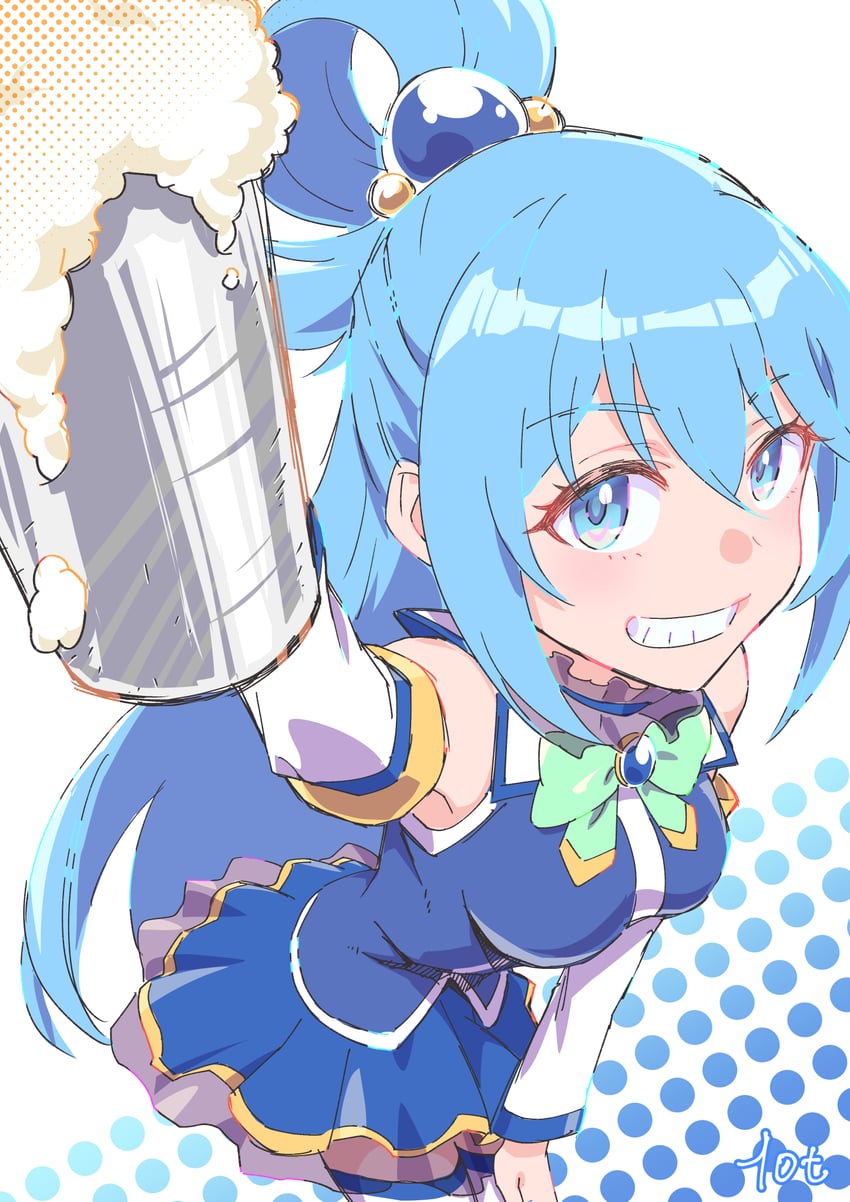aqua (kono subarashii sekai ni shukufuku wo!) drawn by 10ttruck