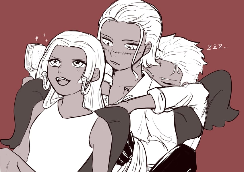 s-snake, s-hawk, and s-crocodile (one piece) drawn by piyo_(pixiv82205260)