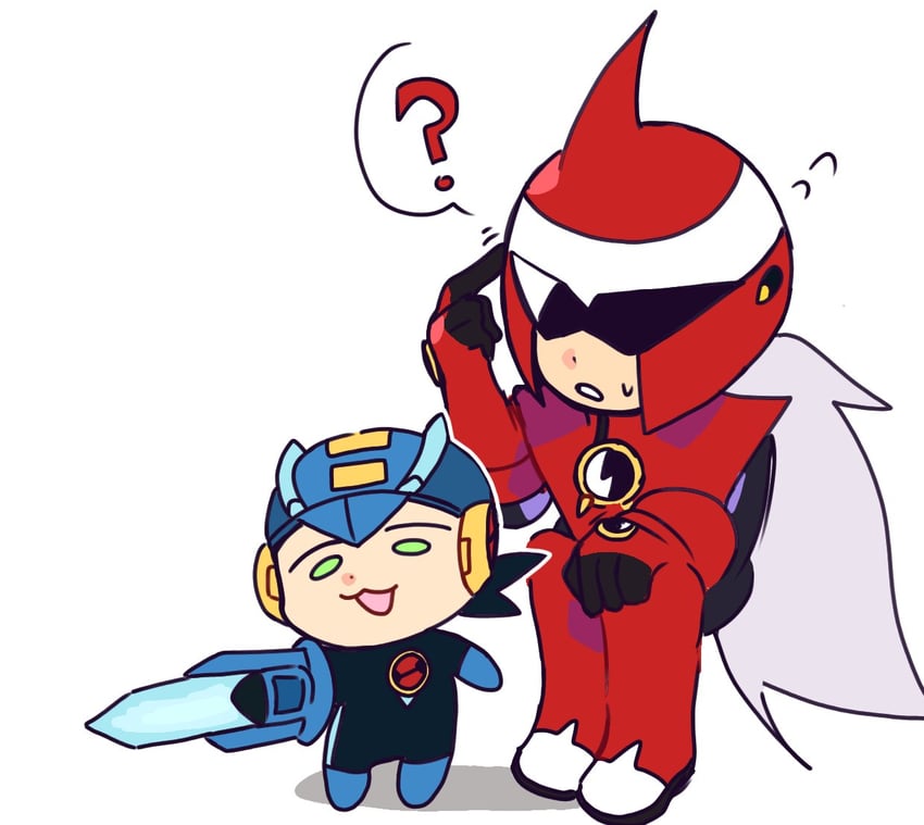 megaman.exe and protoman.exe (mega man and 1 more) drawn by koasku