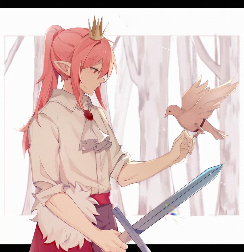 technoblade (minecraft youtube and 1 more) drawn by tadanogomi
