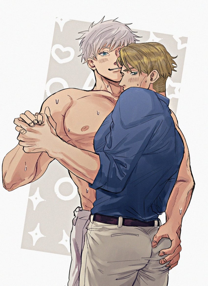 gojou satoru and nanami kento (jujutsu kaisen) drawn by goron_tkbprpr