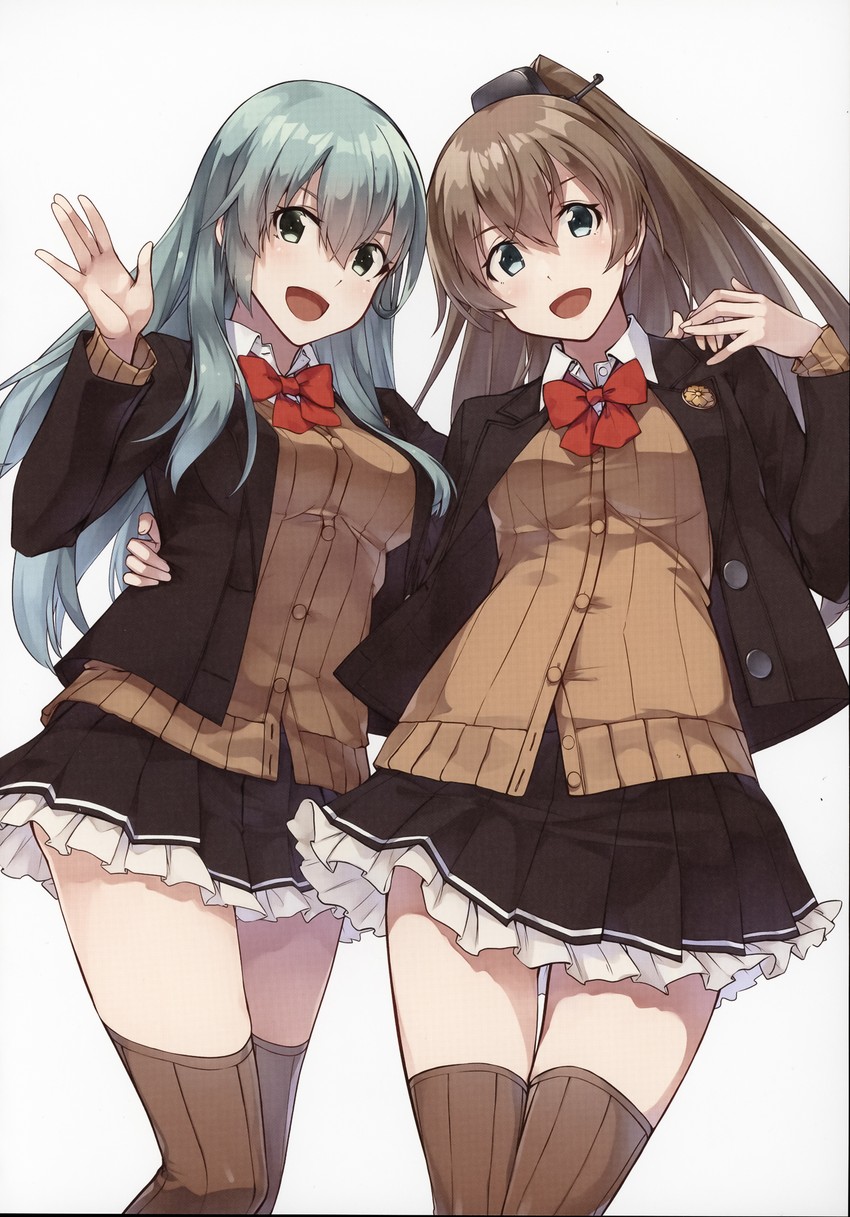 suzuya, kumano, suzuya kai ni, and kumano kai ni (kantai collection) drawn by konishi_(koconatu)