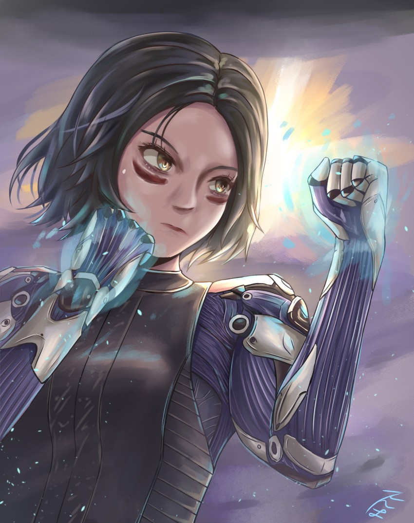 alita (battle angel alita and 1 more) drawn by tsuruyama_(tenten)