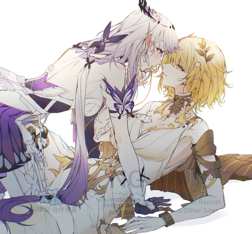 castorice and aglaea (honkai and 1 more) drawn by sieka_(piiroinardesco)