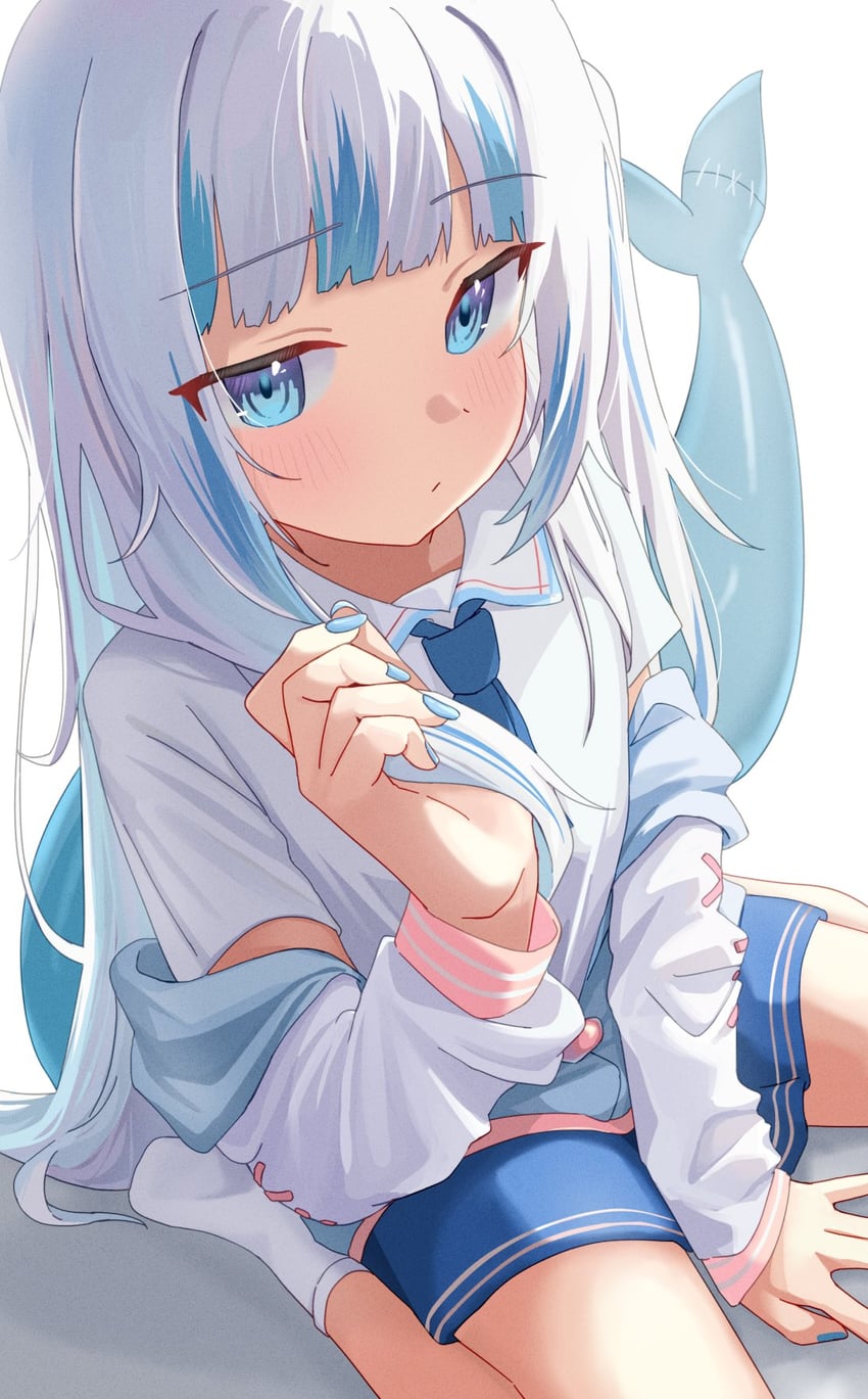 gawr gura (hololive and 1 more) drawn by kurushiro1102