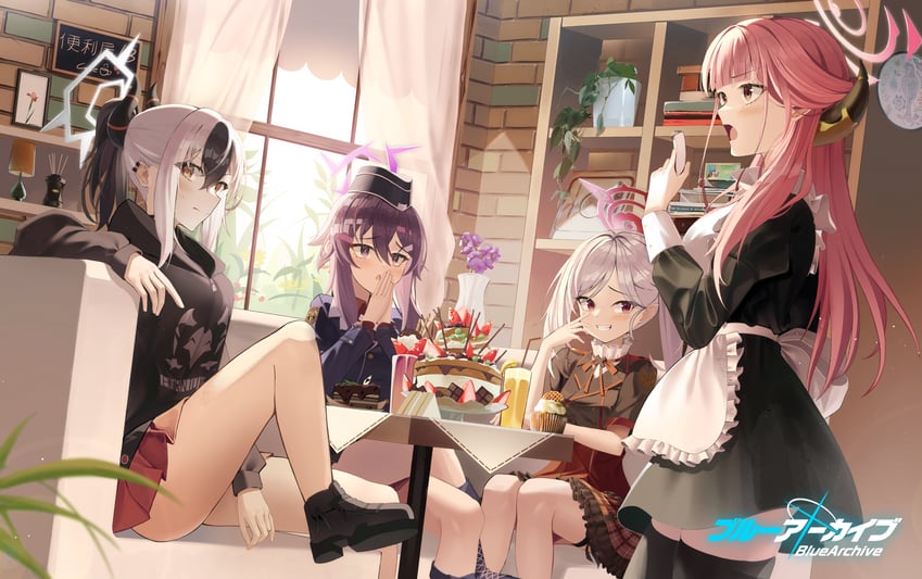 kayoko, aru, mutsuki, and haruka (blue archive) drawn by alpha_beast