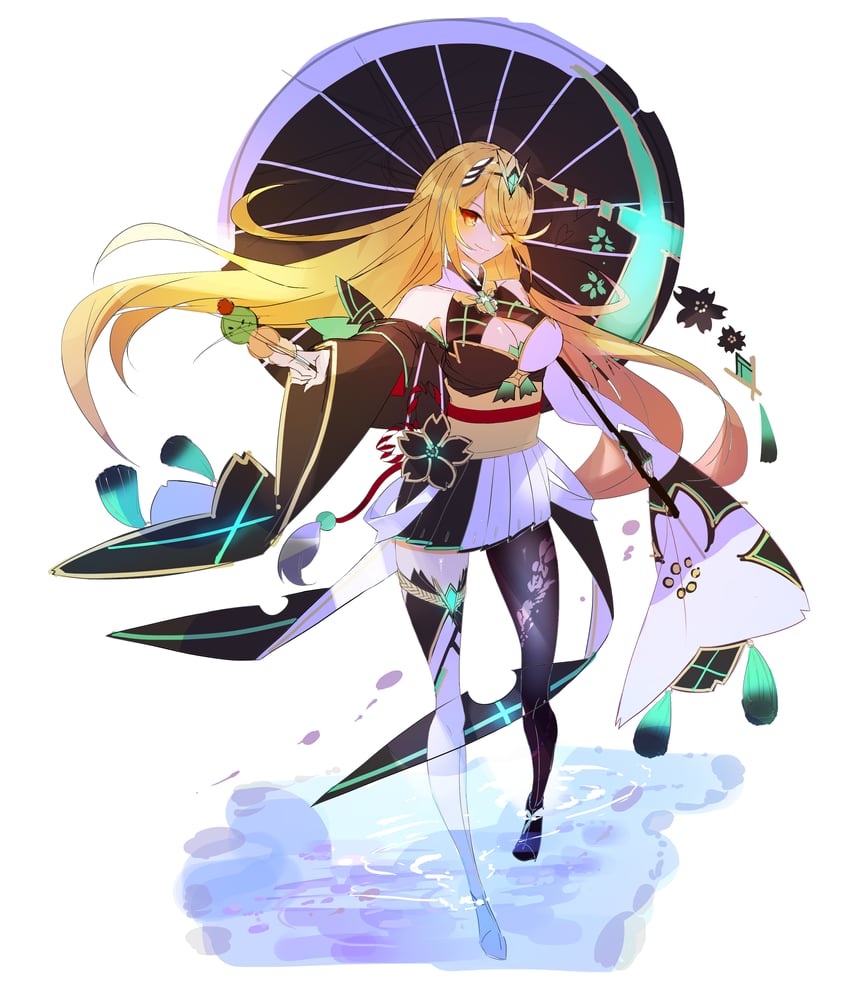 mythra (xenoblade chronicles and 1 more) drawn by hyouri00