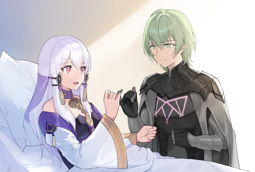 lysithea von ordelia and male byleth (fire emblem and 1 more) drawn by akitsuki_(oenothera)